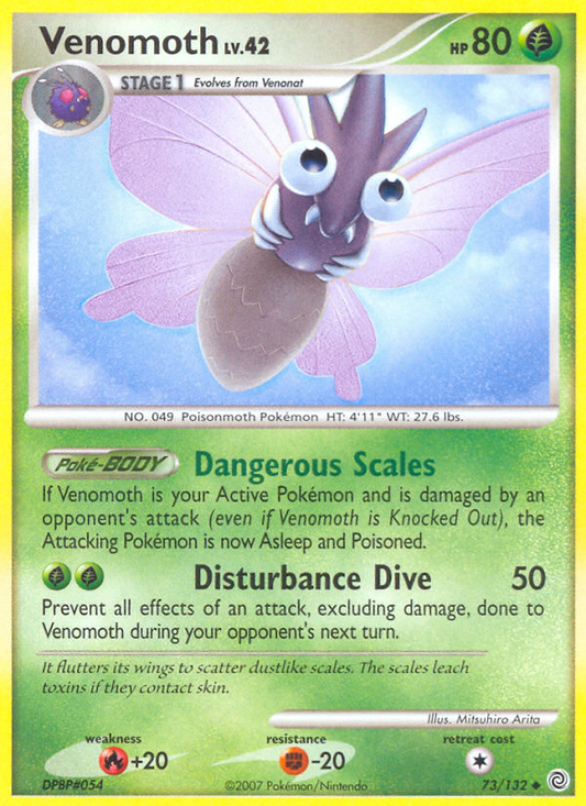 Venomoth 73/132 Uncommon | Secret Wonders | Pokemon Card