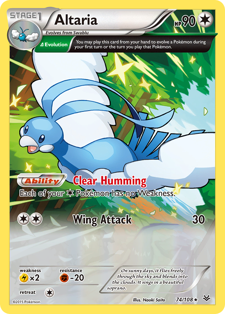 Altaria 74/108 Rare | Roaring Skies | Pokemon Card