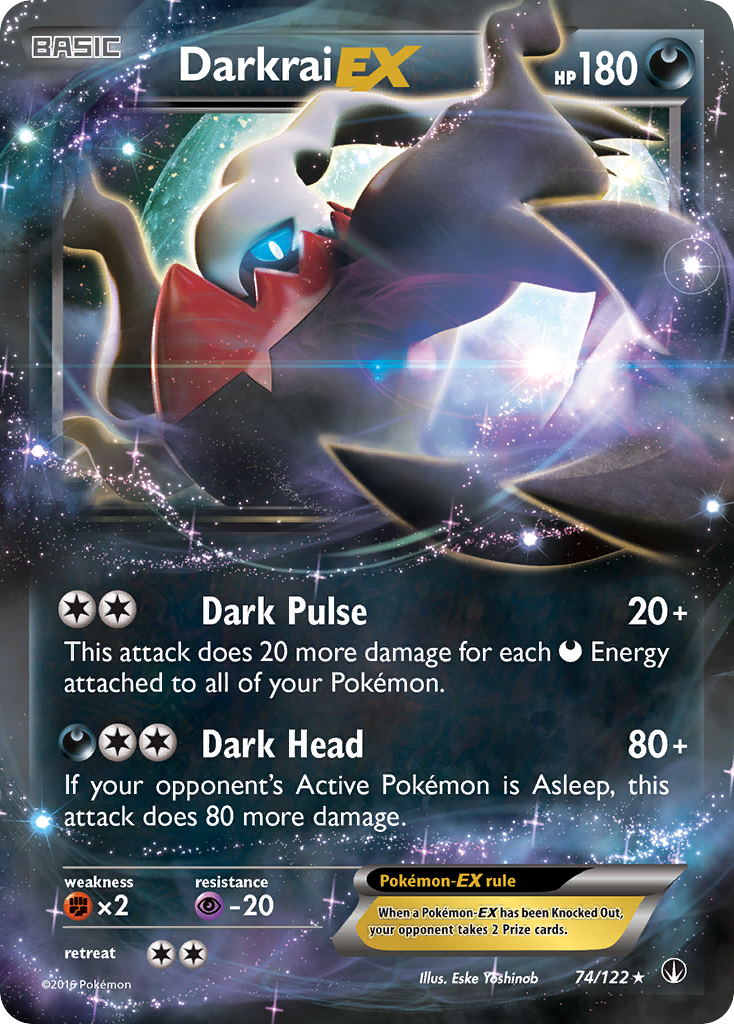 Darkrai-EX 74/122 Rare Holo EX | BREAKpoint | Pokemon Card