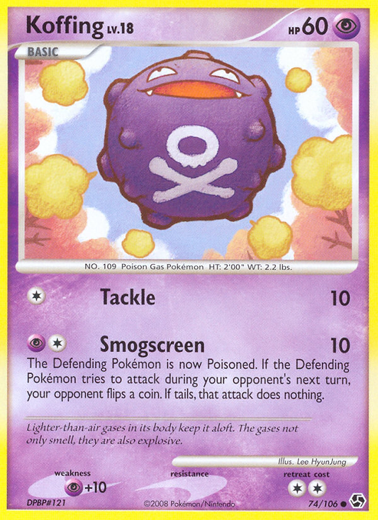 Koffing 74/106 Common | Great Encounters | Pokemon Card