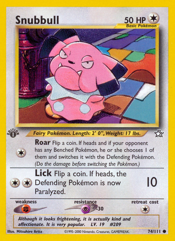 Snubbull 74/111 Common | Neo Genesis | Pokemon Card