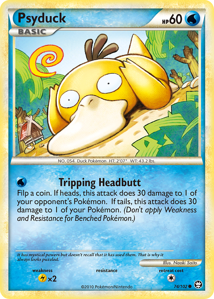 Psyduck 74/102 Common | HS—Triumphant | Pokemon Card