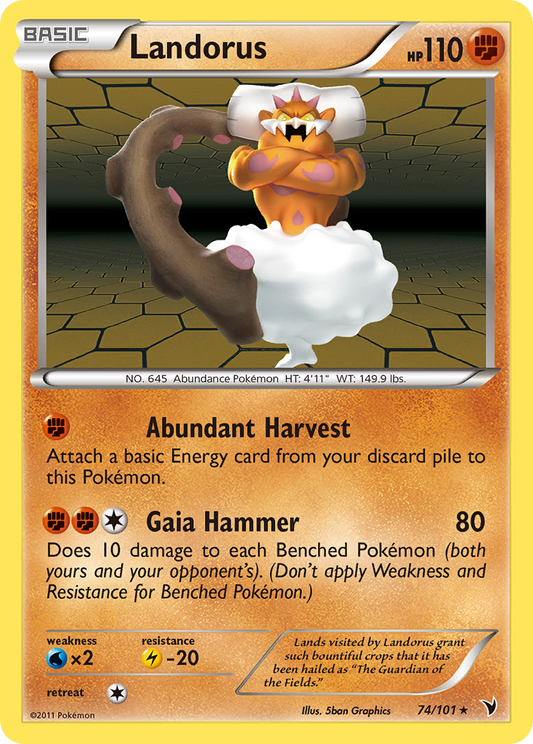 Landorus 74/101 Rare Holo | Noble Victories | Pokemon Card