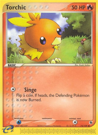 Torchic 74/109 Common | Ruby & Sapphire | Pokemon Card