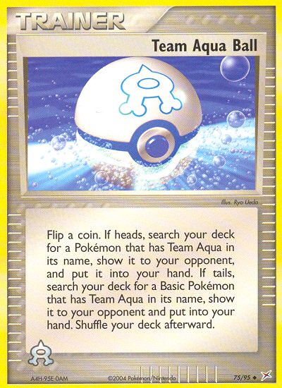 Team Aqua Ball 75/95 Uncommon | Team Magma vs Team Aqua | Pokemon Card