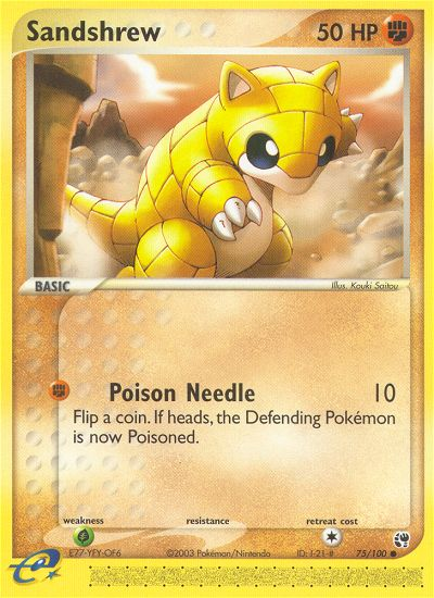 Sandshrew 75/100 Common | Sandstorm | Pokemon Card