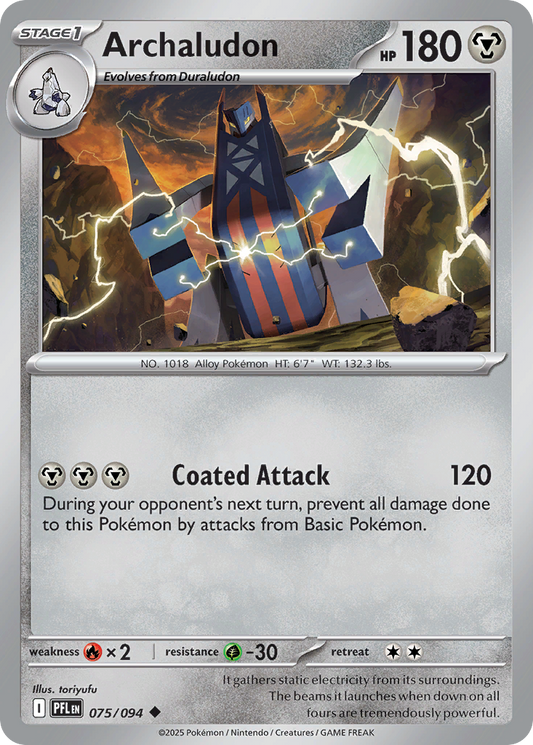 Archaludon 75/94 Uncommon | Phantasmal Flames | Pokemon Card