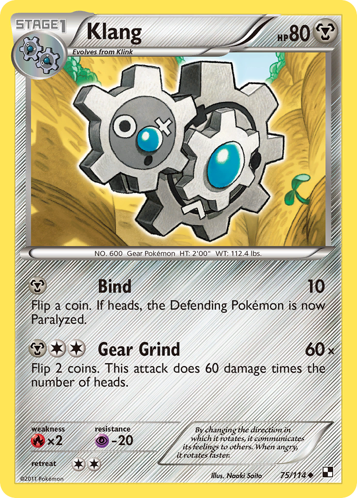 Klang 75/114 Uncommon | Black & White | Pokemon Card