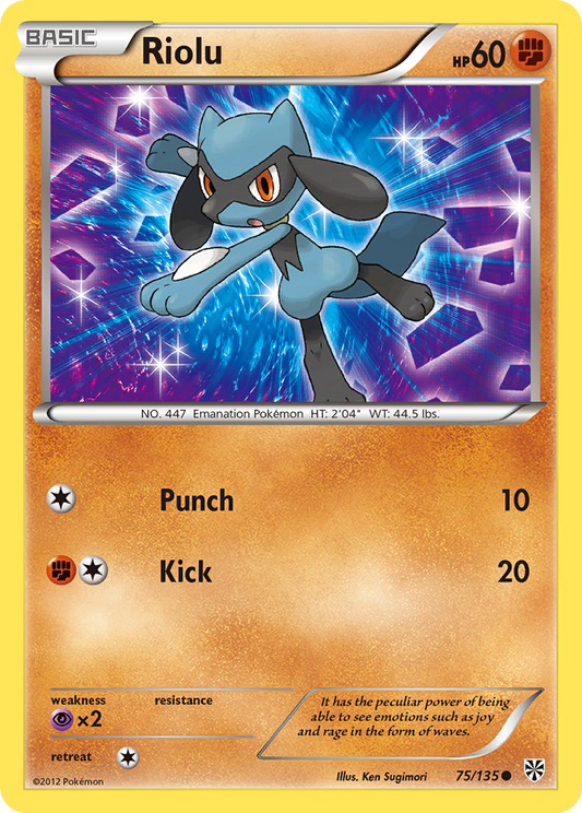 Riolu 75/135 Common | Plasma Storm | Pokemon Card