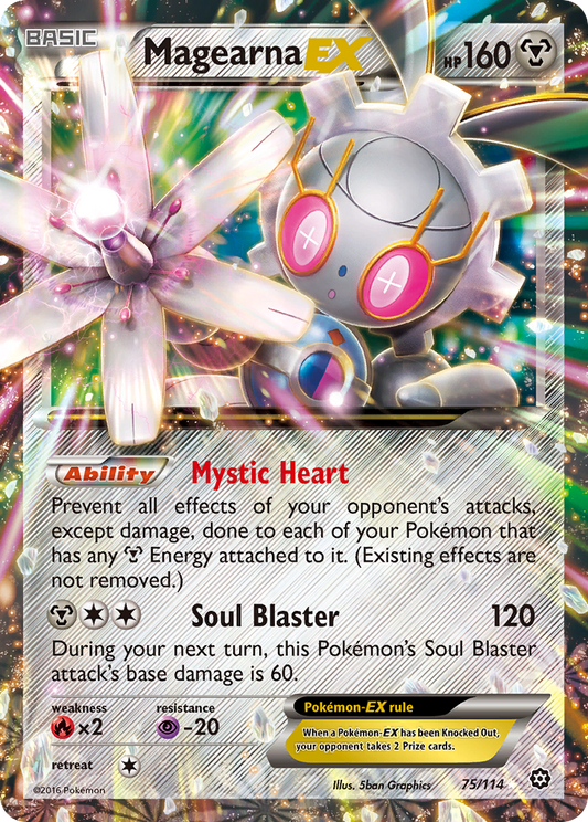 Magearna-EX 75/114 Rare Holo EX | Steam Siege | Pokemon Card