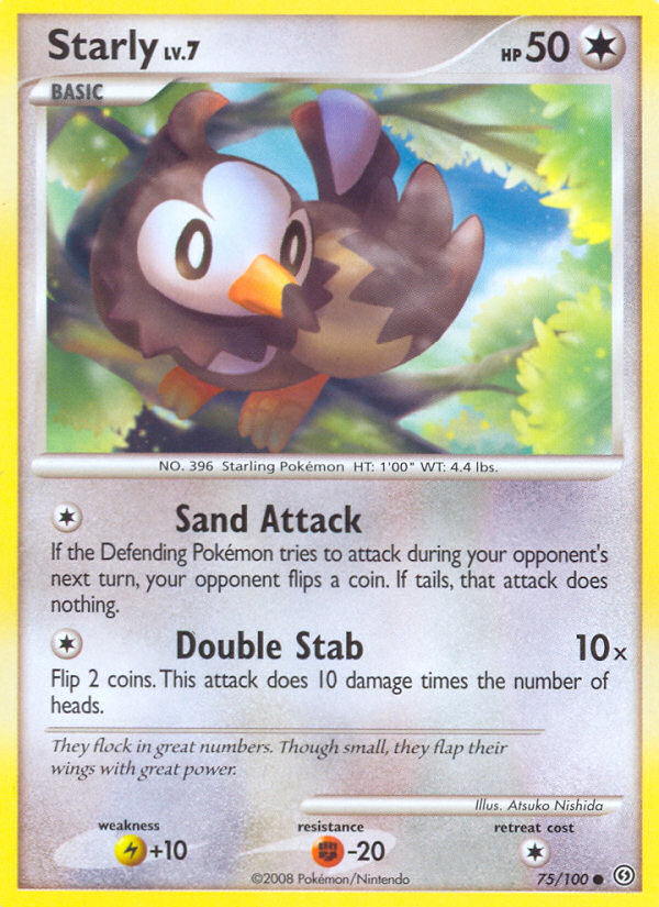 Starly 75/100 Common | Stormfront | Pokemon Card