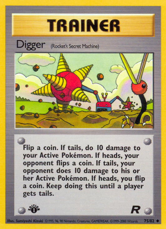 Digger 75/82 Uncommon | Team Rocket | Pokemon Card