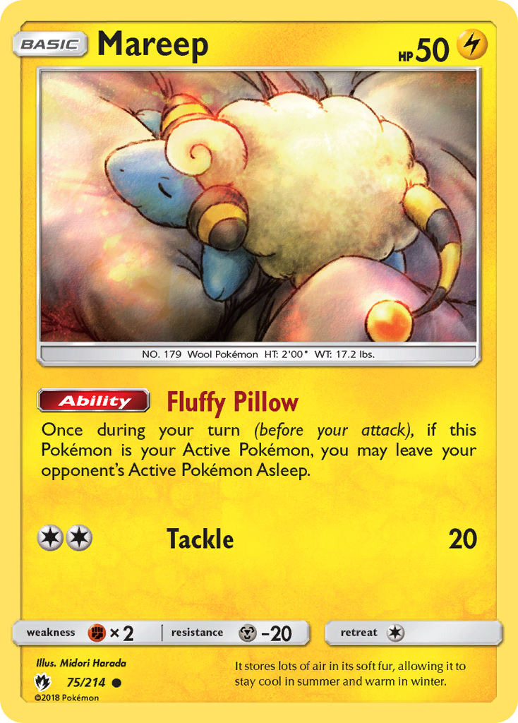 Mareep 75/214 Common | Lost Thunder | Pokemon Card