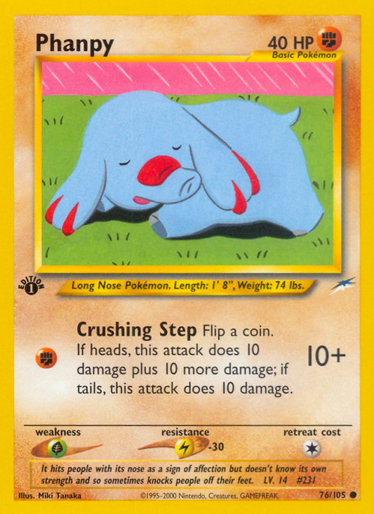 Phanpy 76/105 Common | Neo Destiny | Pokemon Card