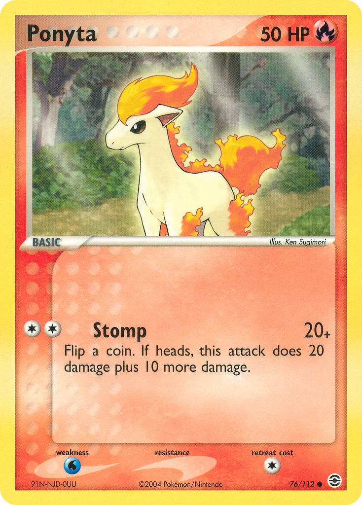 Ponyta 76/112 Common | FireRed & LeafGreen | Pokemon Card