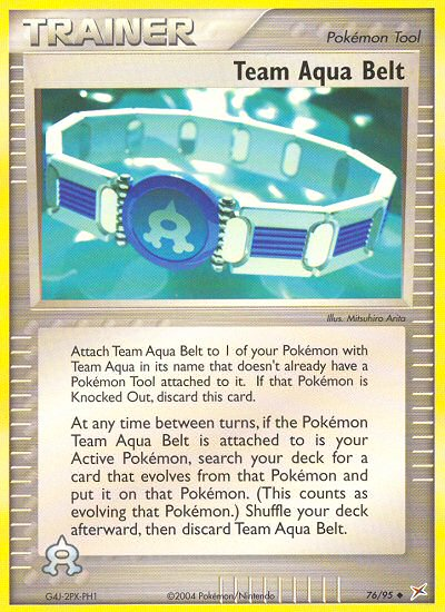 Team Aqua Belt 76/95 Uncommon | Team Magma vs Team Aqua | Pokemon Card