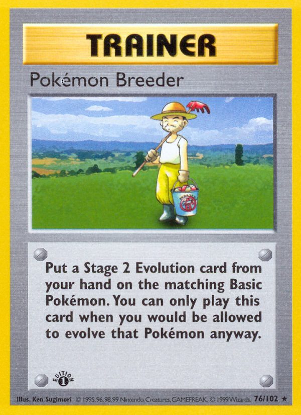Pokémon Breeder 76/102 Rare | Base | Pokemon Card