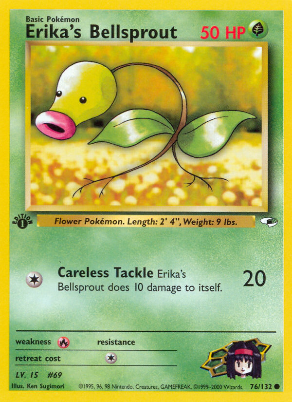 Erika's Bellsprout 76/132 Common | Gym Heroes | Pokemon Card