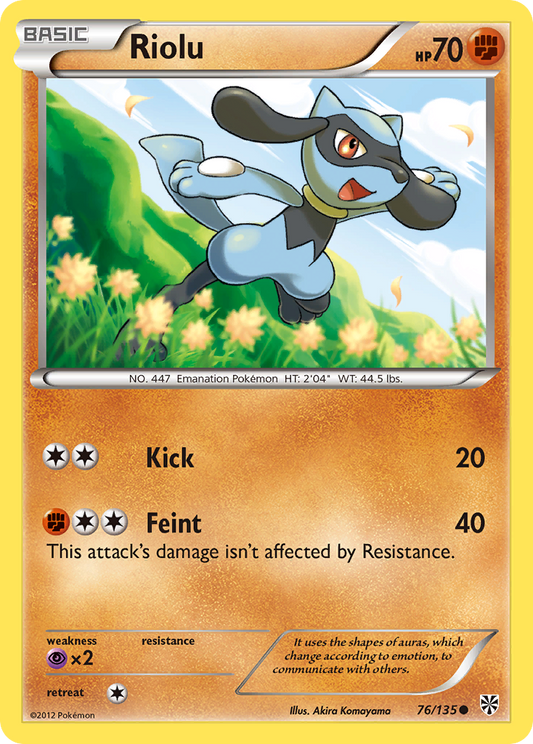 Riolu 76/135 Common | Plasma Storm | Pokemon Card