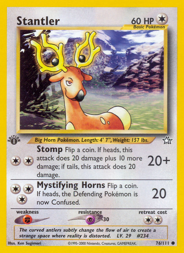 Stantler 76/111 Common | Neo Genesis | Pokemon Card