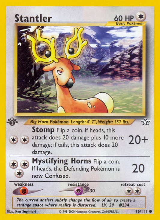 Stantler 76/111 Common | Neo Genesis | Pokemon Card