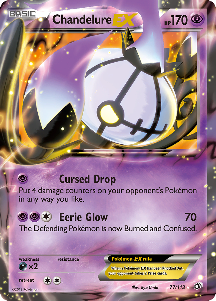 Chandelure-EX 77/113 Rare Holo EX | Legendary Treasures | Pokemon Card