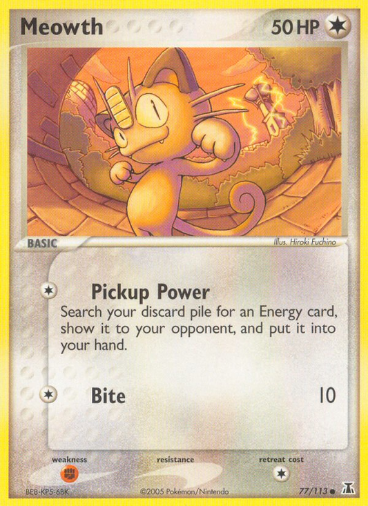 Meowth 77/113 Common | Delta Species | Pokemon Card