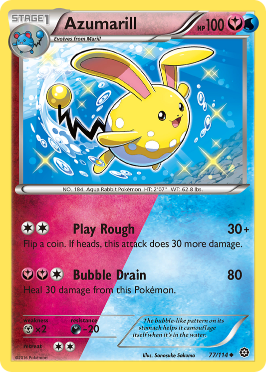 Azumarill 77/114 Uncommon | Steam Siege | Pokemon Card