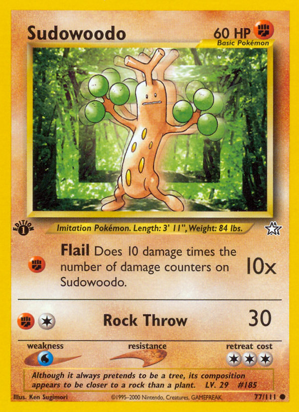 Sudowoodo 77/111 Common | Neo Genesis | Pokemon Card