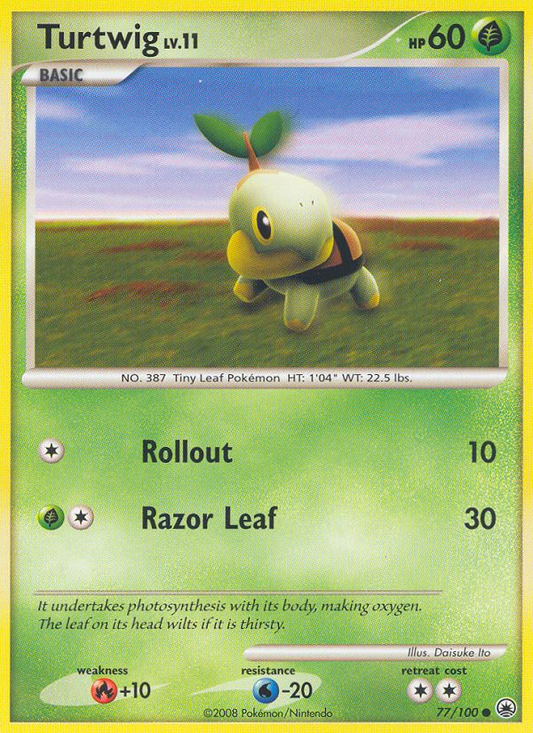Turtwig 77/100 Common | Majestic Dawn | Pokemon Card