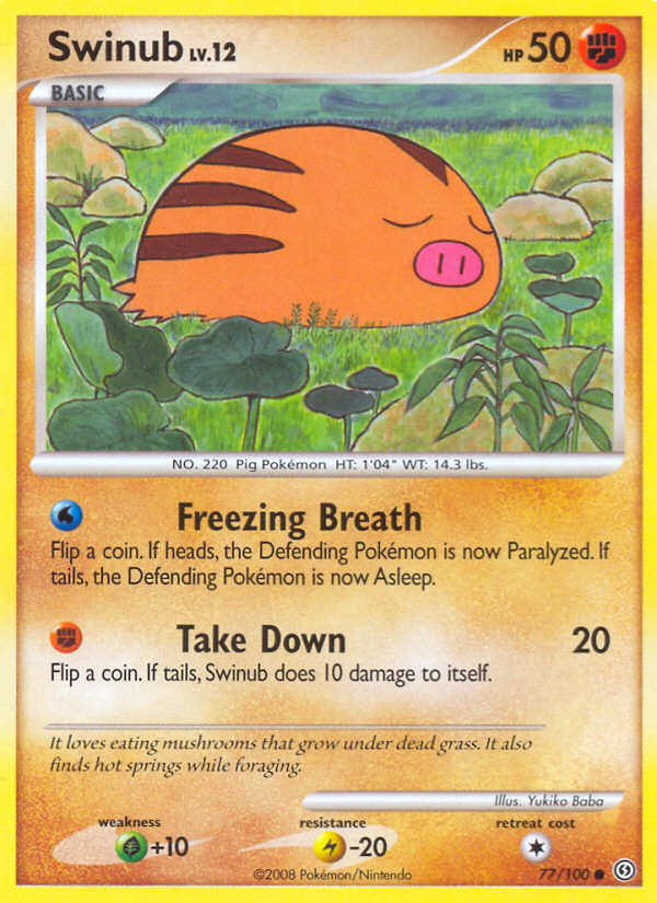 Swinub 77/100 Common | Stormfront | Pokemon Card