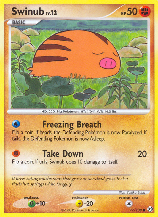 Swinub 77/100 Common | Stormfront | Pokemon Card