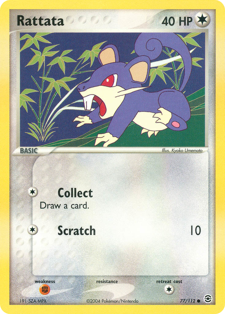Rattata 77/112 Common | FireRed & LeafGreen | Pokemon Card