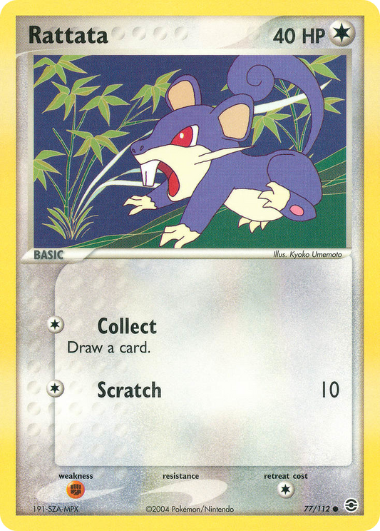Rattata 77/112 Common | FireRed & LeafGreen | Pokemon Card
