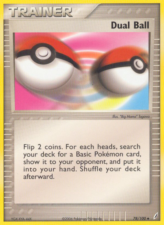 Dual Ball 78/100 Uncommon | Crystal Guardians | Pokemon Card