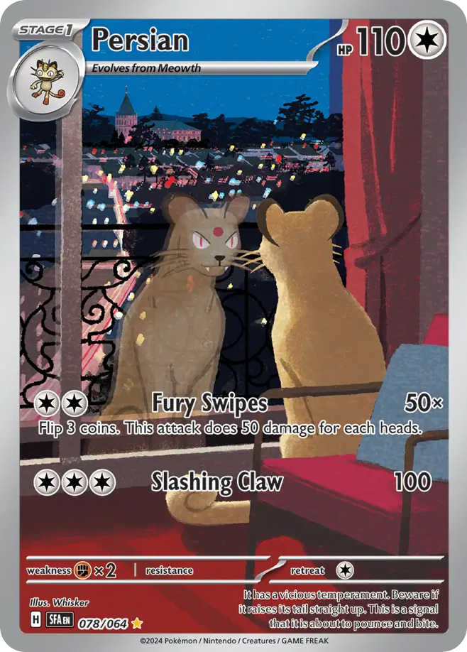 Persian 78/64 Illustration Rare | Shrouded Fable | Pokemon Card