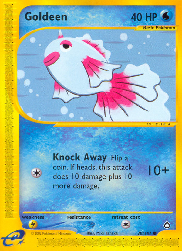 Goldeen 78/147 Common | Aquapolis | Pokemon Card