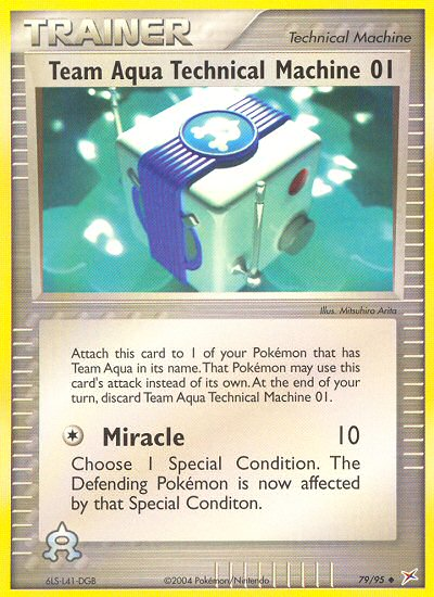 Team Aqua Technical Machine 01 79/95 Uncommon | Team Magma vs Team Aqua | Pokemon Card