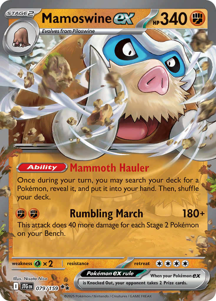 Mamoswine ex 79/159 Double Rare | Journey Together | Pokemon Card