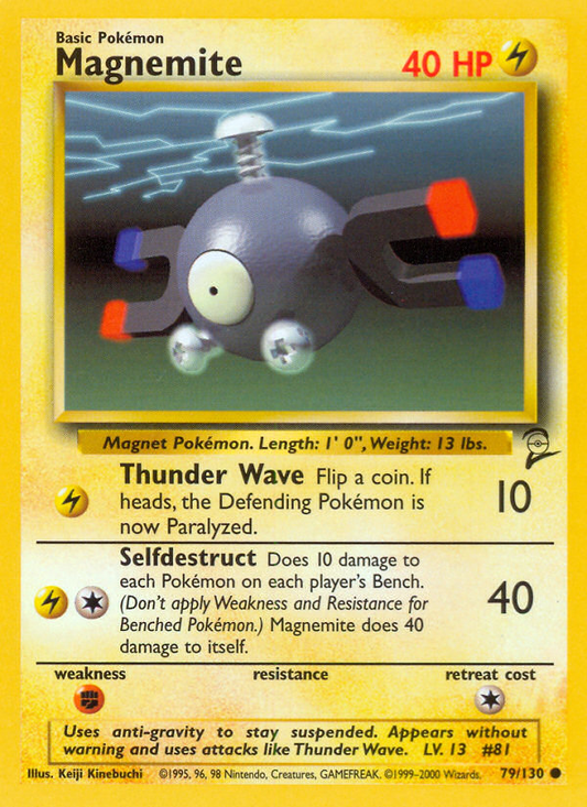 Magnemite 79/130 Common | Base Set 2 | Pokemon Card