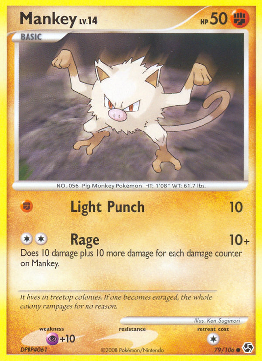Mankey 79/106 Common | Great Encounters | Pokemon Card