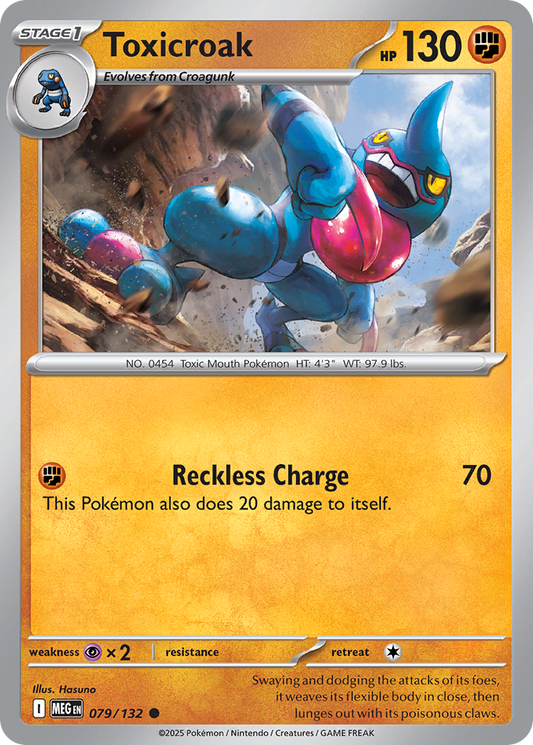Toxicroak 79/132 Common | Mega Evolution | Pokemon Card