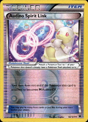 Audino Spirit Link 92/124 Reverse Holo | Fates Collide | Pokemon Card