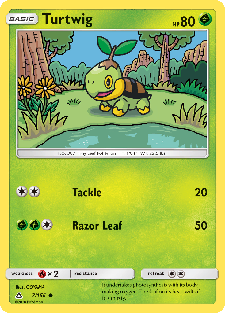 Turtwig 7/156 Common | Ultra Prism | Pokemon Card