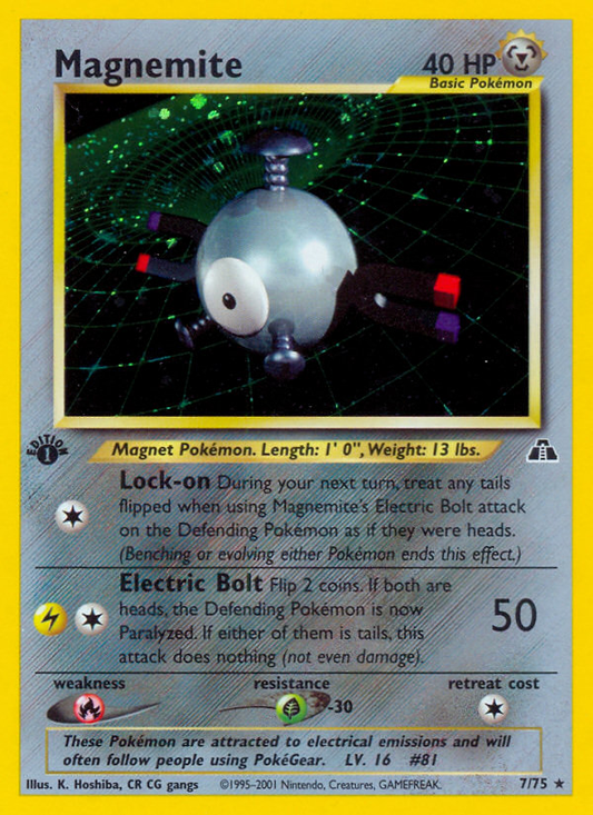Magnemite 7/75 Rare Holo | Neo Discovery | Pokemon Card
