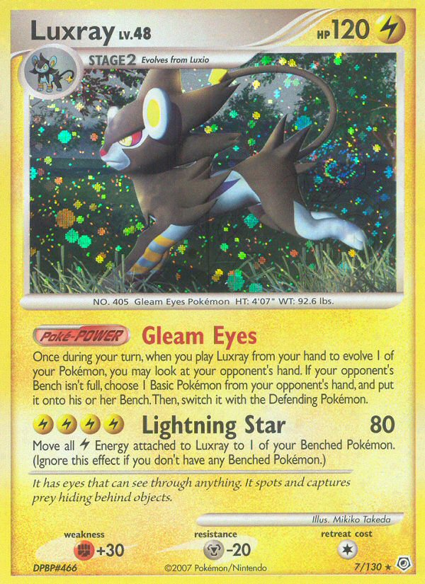 Luxray 7/130 Rare Holo | Diamond & Pearl | Pokemon Card