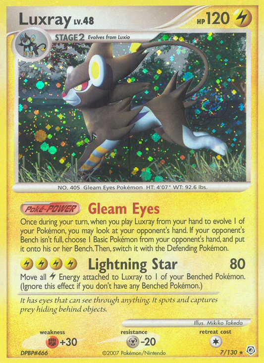 Luxray 7/130 Rare Holo | Diamond & Pearl | Pokemon Card