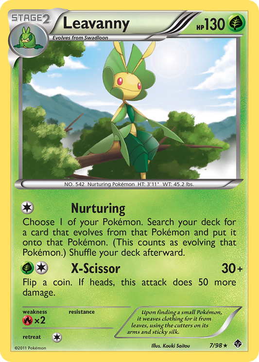 Leavanny 7/98 Rare | Emerging Powers | Pokemon Card