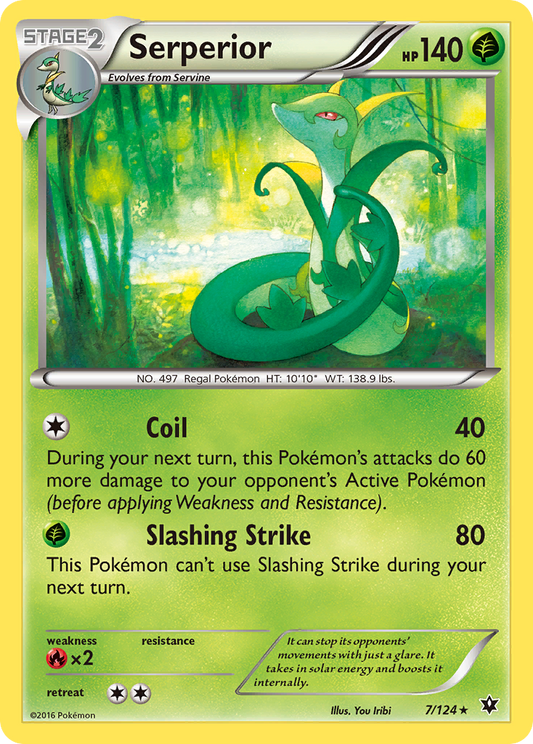 Serperior 7/124 Rare | Fates Collide | Pokemon Card
