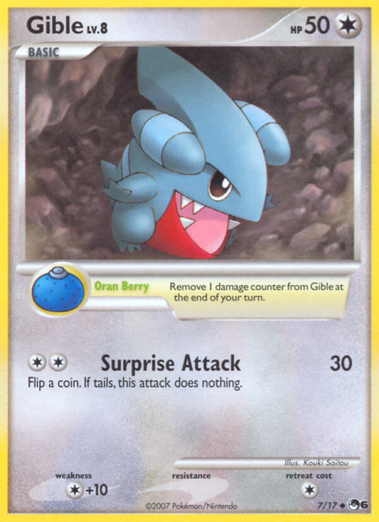 Gible 7/17 Uncommon | POP Series 6 | Pokemon Card